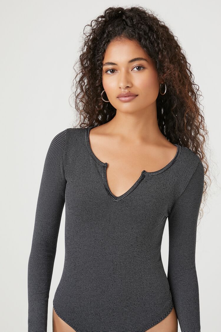 Seamless Split-Neck Bodysuit