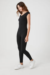 Cap-Sleeve Fitted Jumpsuit