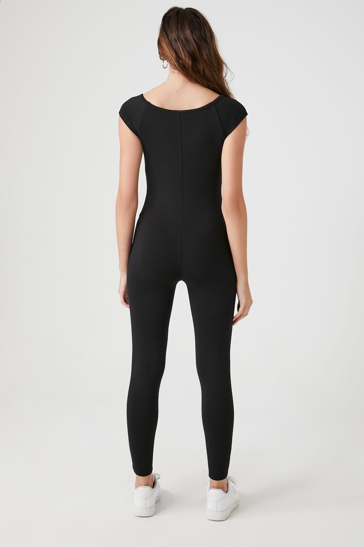 Cap-Sleeve Fitted Jumpsuit