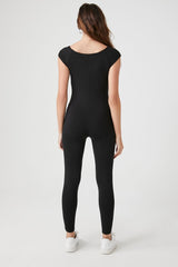 Cap-Sleeve Fitted Jumpsuit