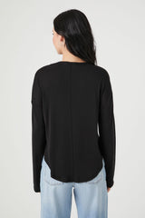 Billowy Curved-Hem Top