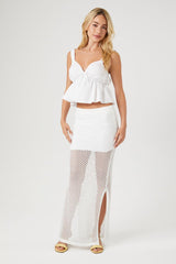 Sheer Crochet Maxi Skirt