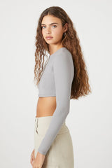 Sculpt Shape Long-Sleeve Crop Top