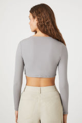 Sculpt Shape Long-Sleeve Crop Top