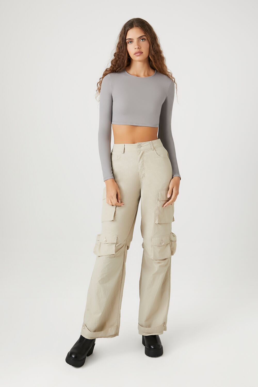 Sculpt Shape Long-Sleeve Crop Top