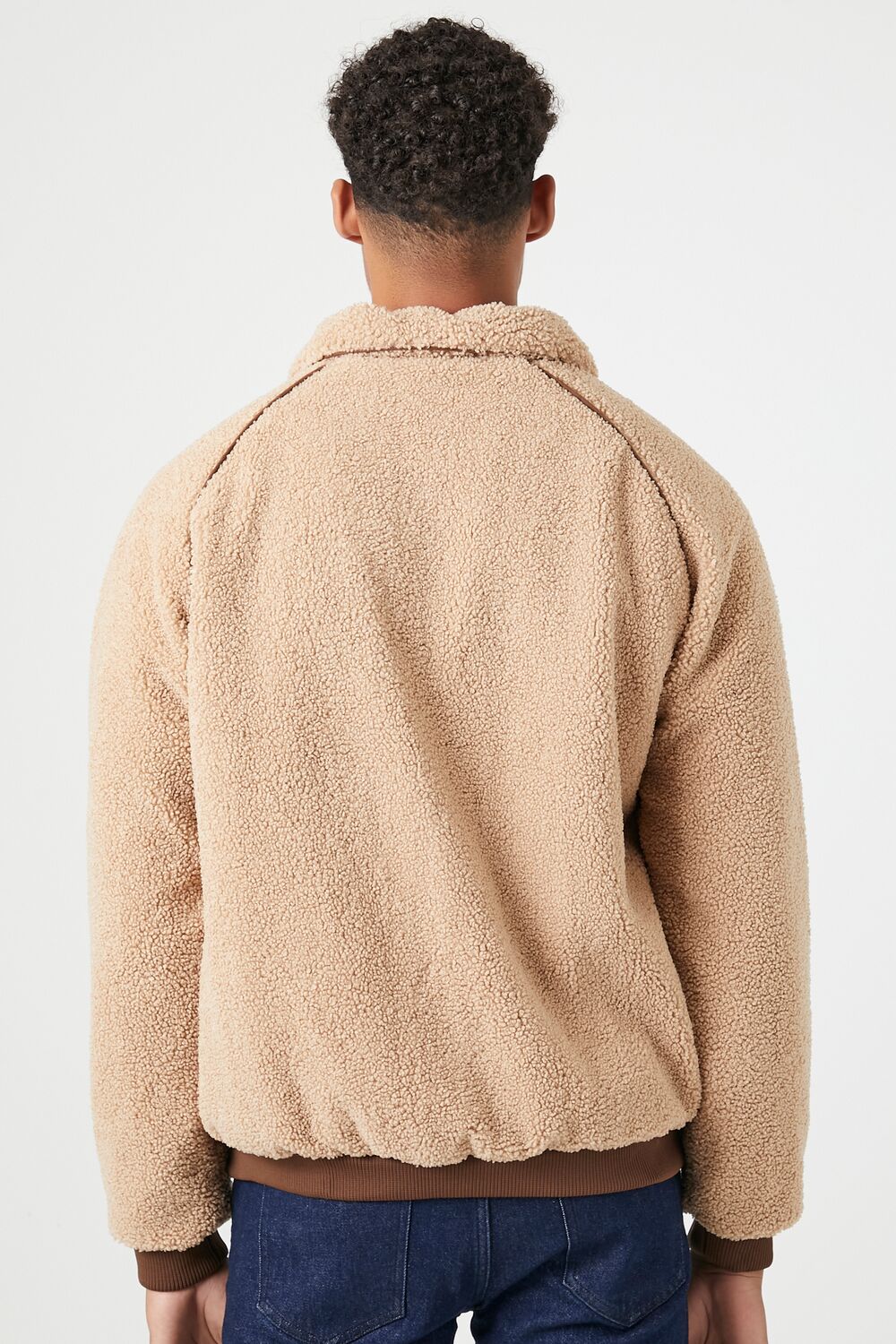 Faux Shearling Zip-Up Jacket