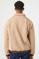 Faux Shearling Zip-Up Jacket