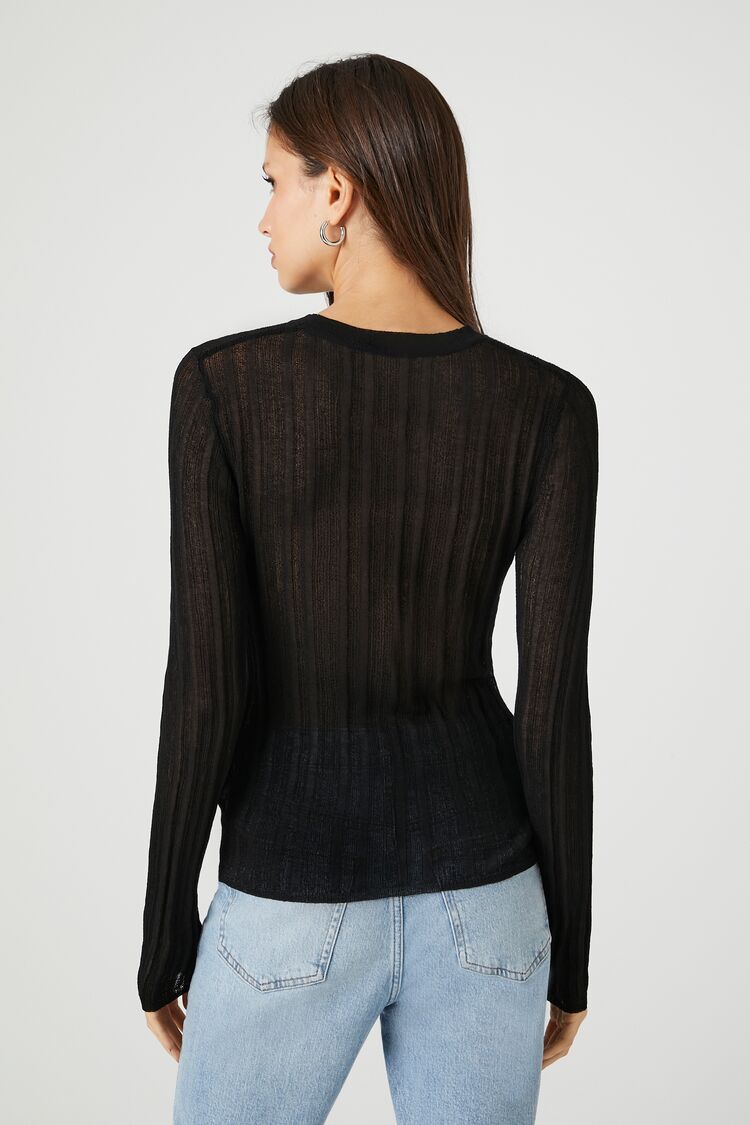Fitted Ribbed Knit Sweater