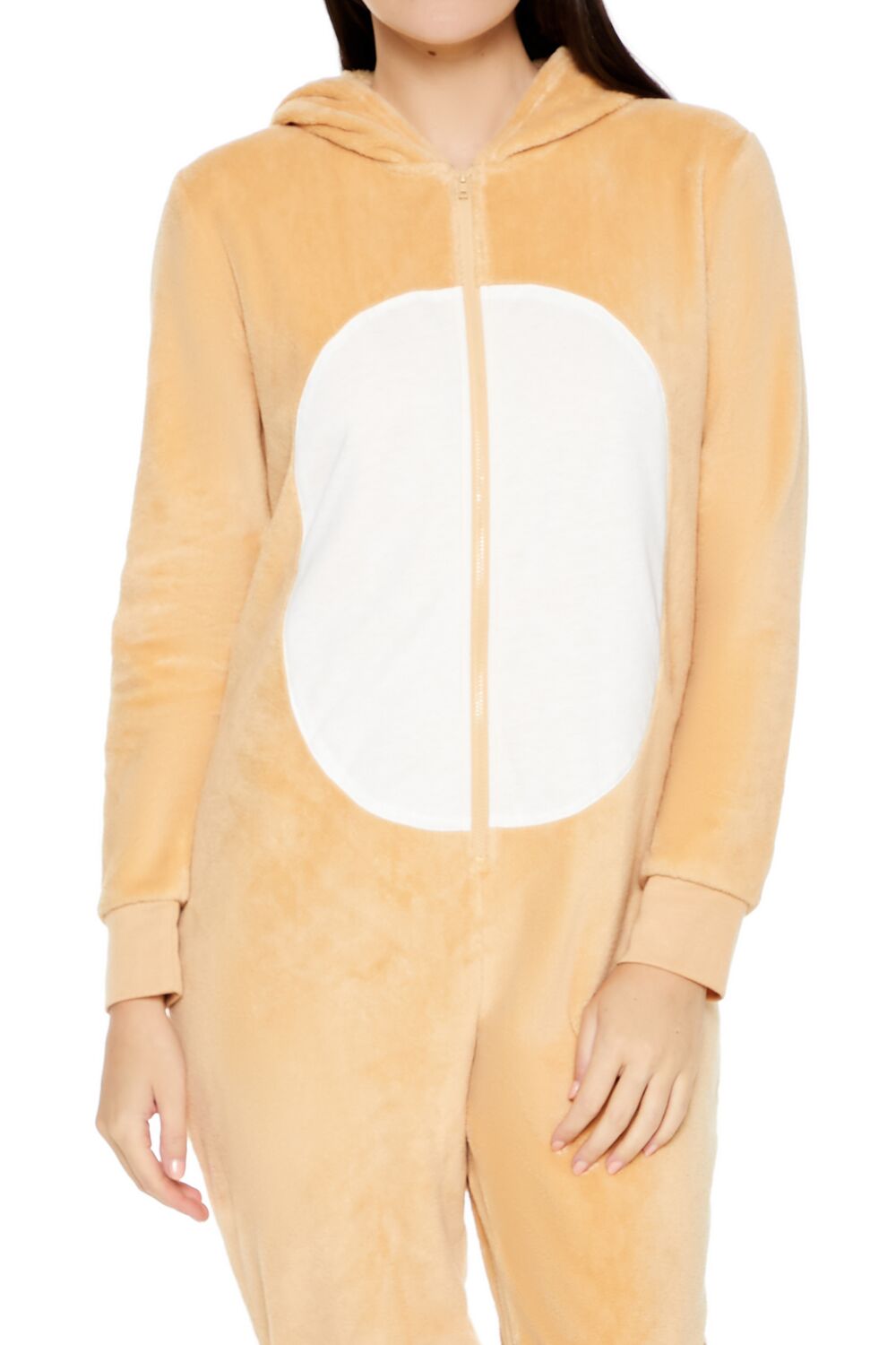 Hooded Reindeer Print Jumpsuit