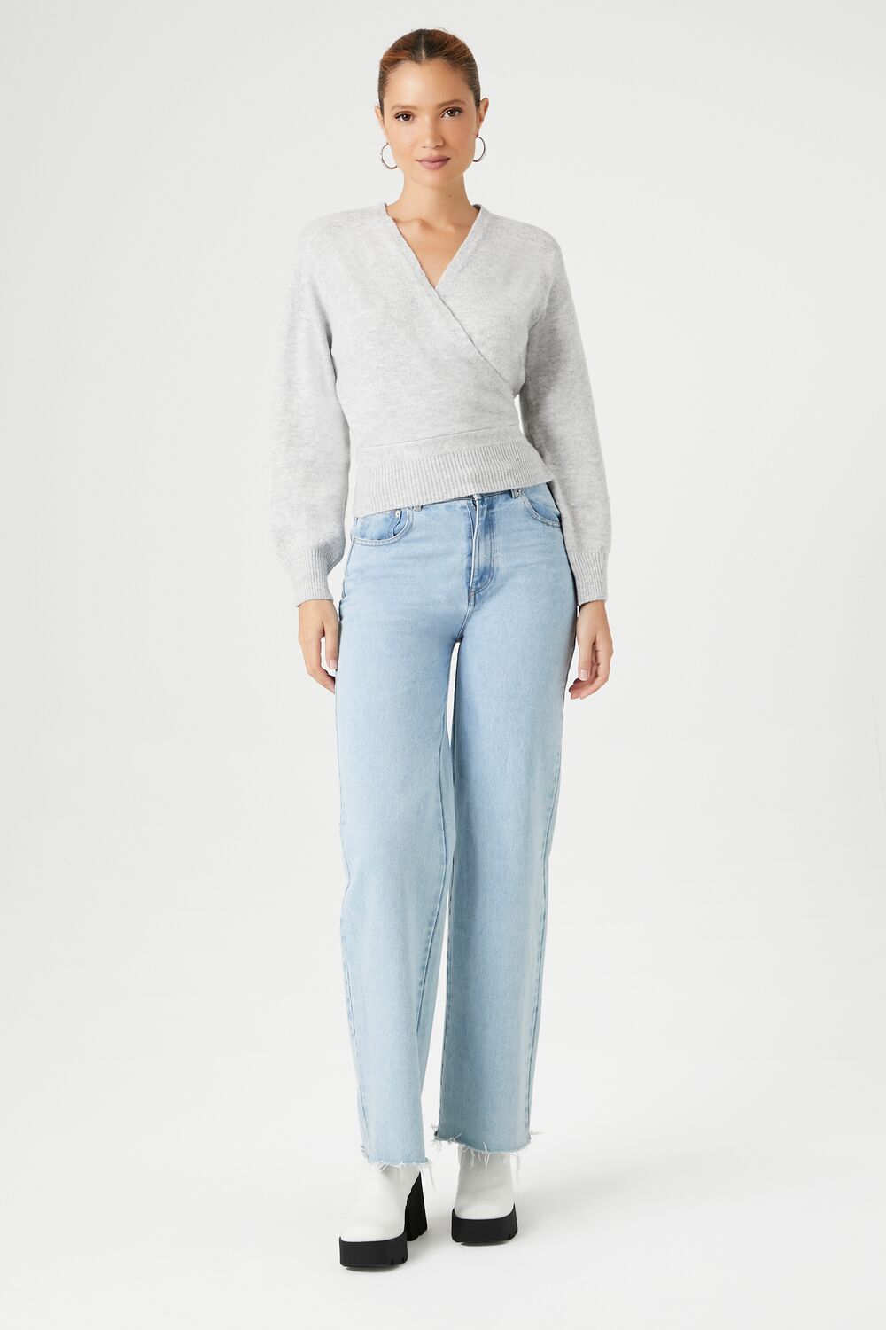Tie-Back Wrap Sweater
