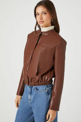 Faux Leather Moto Jacket
