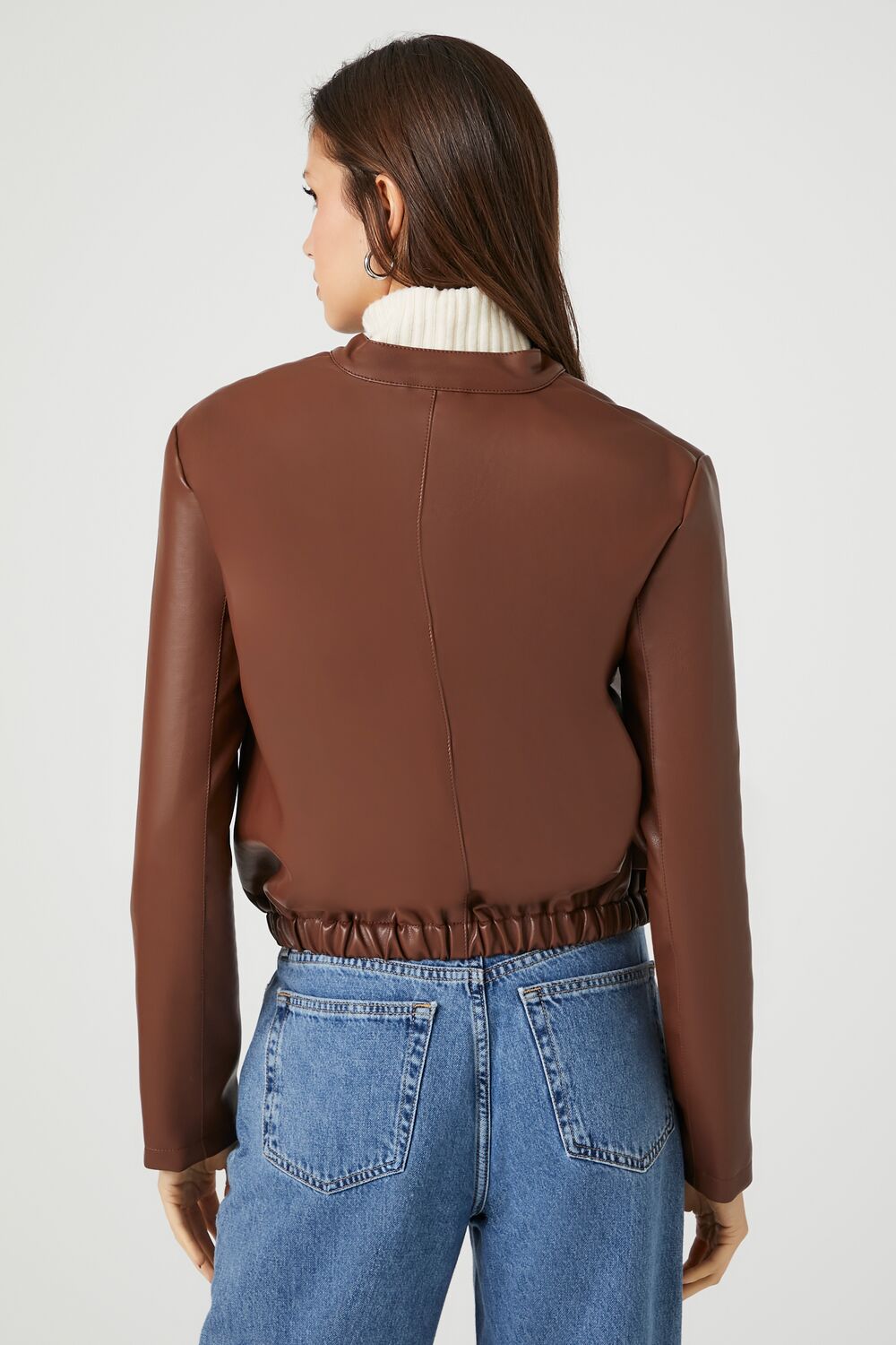 Faux Leather Moto Jacket