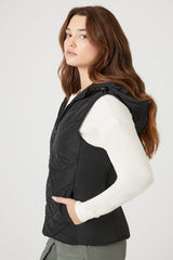 Hooded Quilted Puffer Vest
