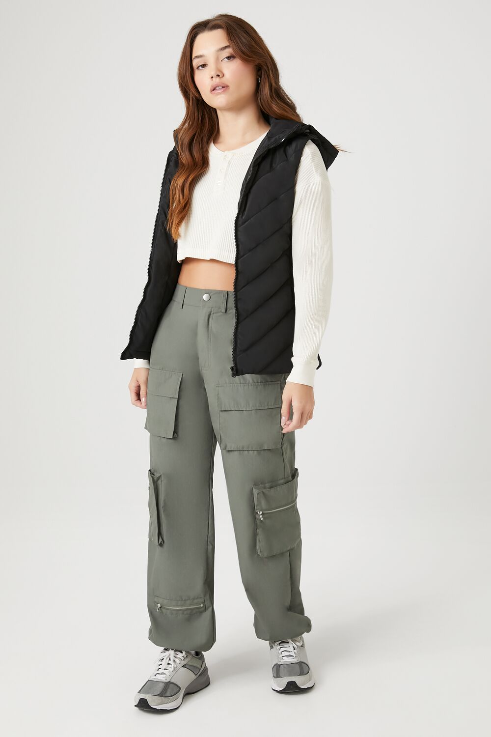 Hooded Quilted Puffer Vest