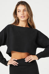 Sweater-Knit Crop Top & Skirt Set