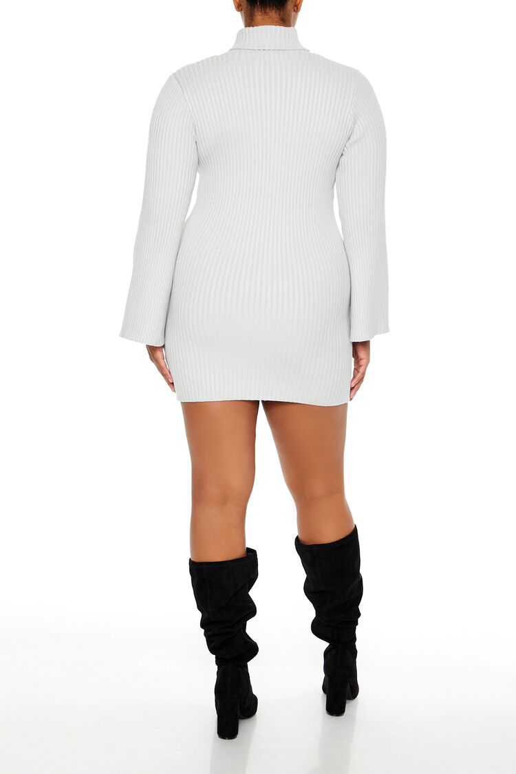 Plus Size Turtleneck Mini Sweater Dress
