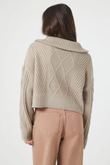 Half-Zip Ribbed Sweater
