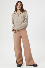 Half-Zip Ribbed Sweater