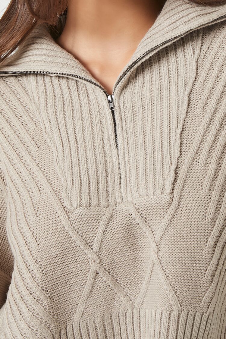 Half-Zip Ribbed Sweater