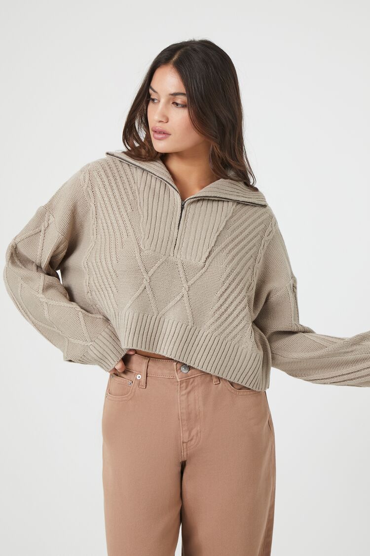 Half-Zip Ribbed Sweater