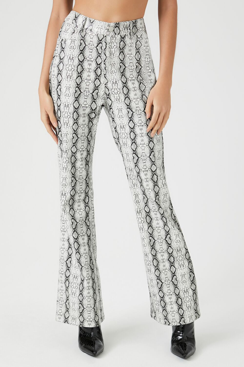 Faux Leather Snake Print Pants