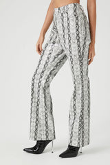 Faux Leather Snake Print Pants
