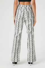 Faux Leather Snake Print Pants