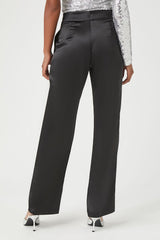 Satin High-Rise Straight Pants