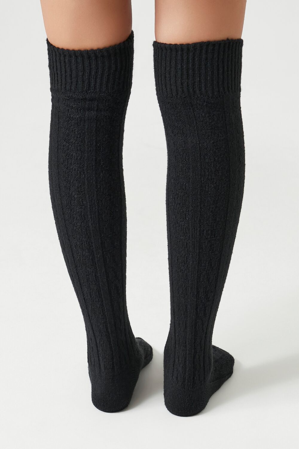Cable Knit Knee-High Socks