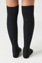 Cable Knit Knee-High Socks