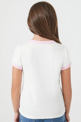 Girls I Heart My Dog Ringer Tee (Kids)