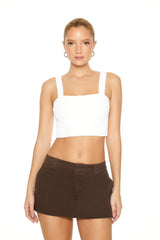 Ribbed Sweater-Knit Crop Top