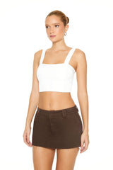 Ribbed Sweater-Knit Crop Top