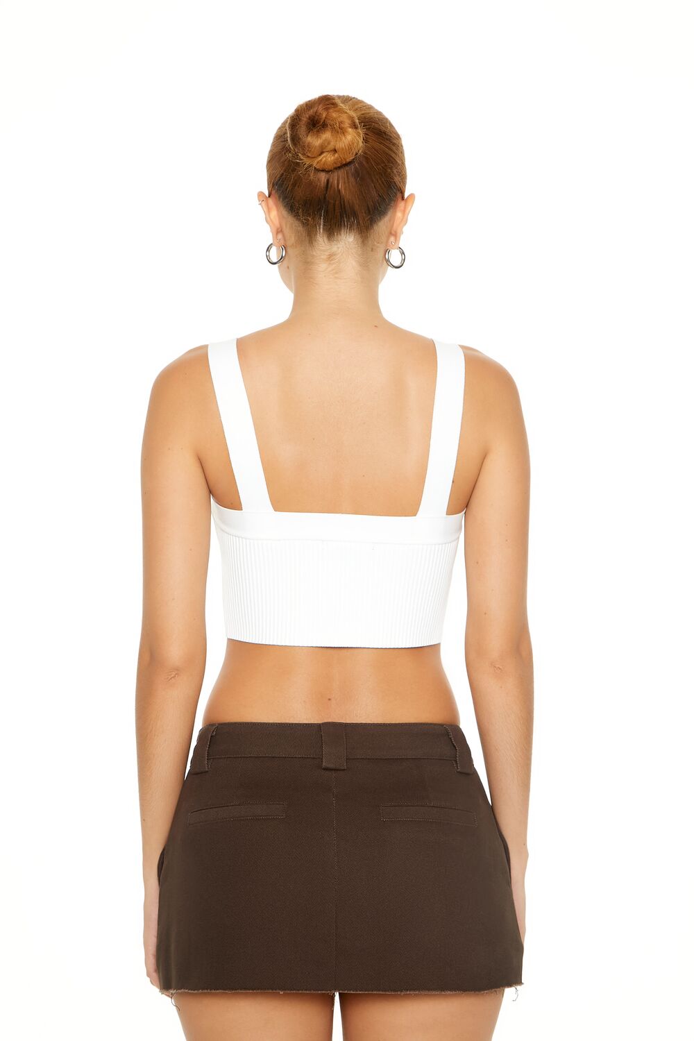 Ribbed Sweater-Knit Crop Top