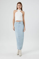 Sweater-Knit Crisscross Crop Top