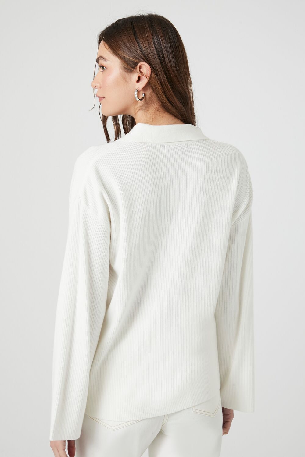 Ribbed Knit Long-Sleeve Shirt