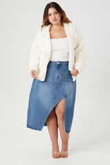 Plus Size Faux Shearling Jacket