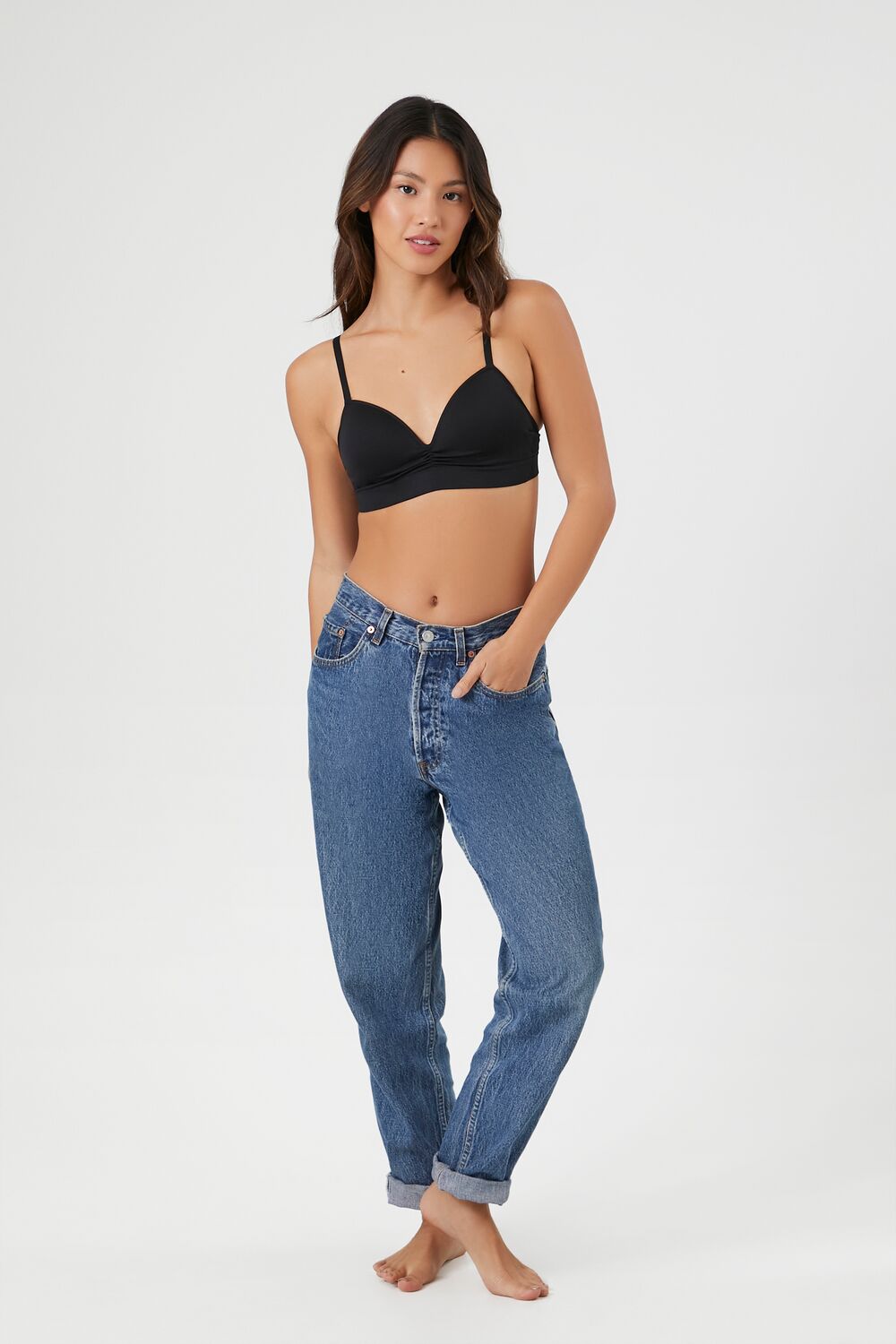 Seamless Longline Ruched Bralette