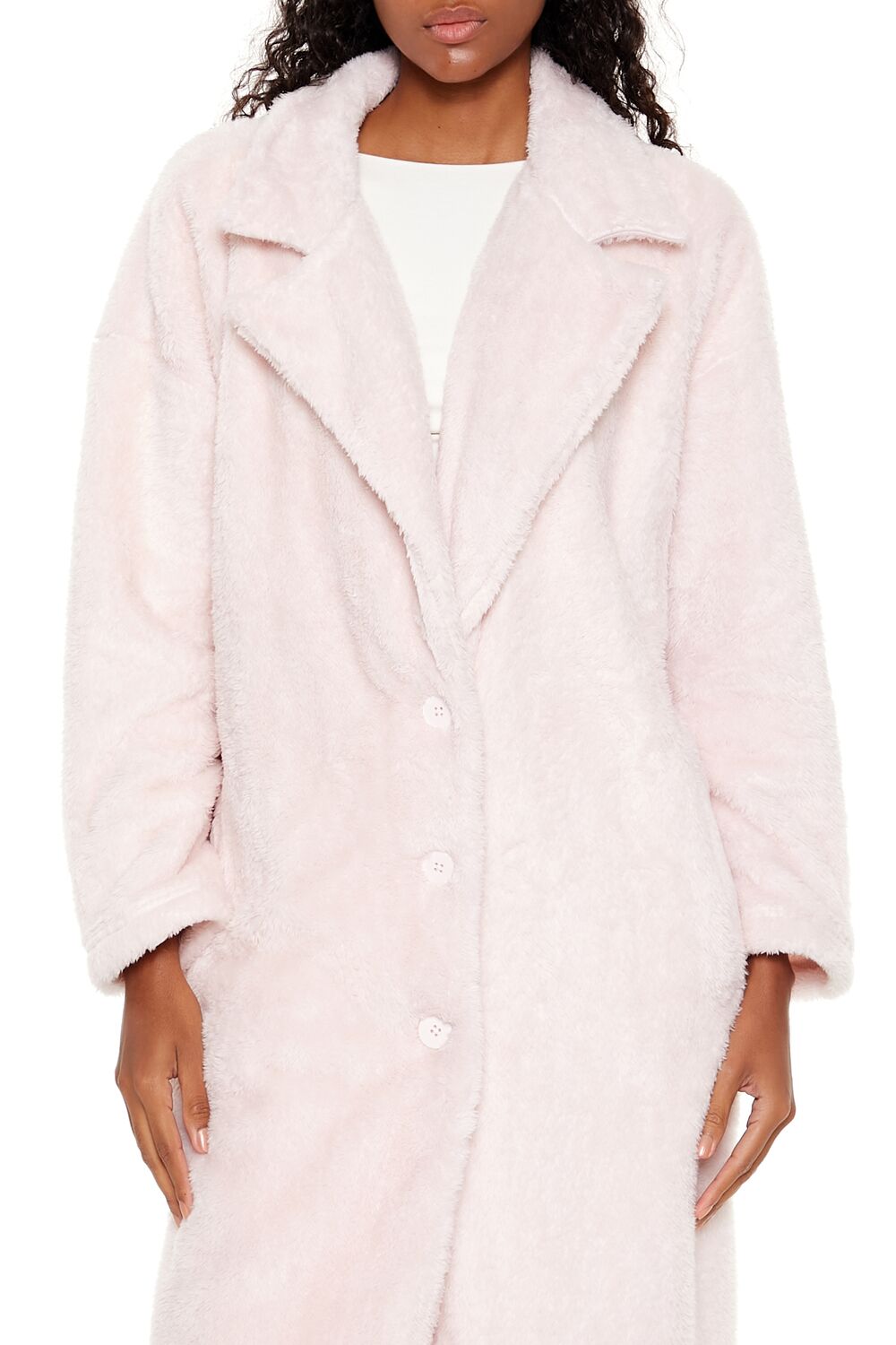 Faux Shearling Teddy Duster Coat