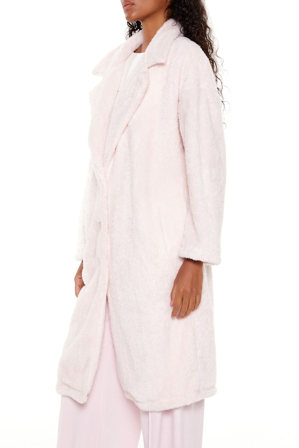 Faux Shearling Teddy Duster Coat