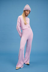 Sweater-Knit Cardigan & Pants Set