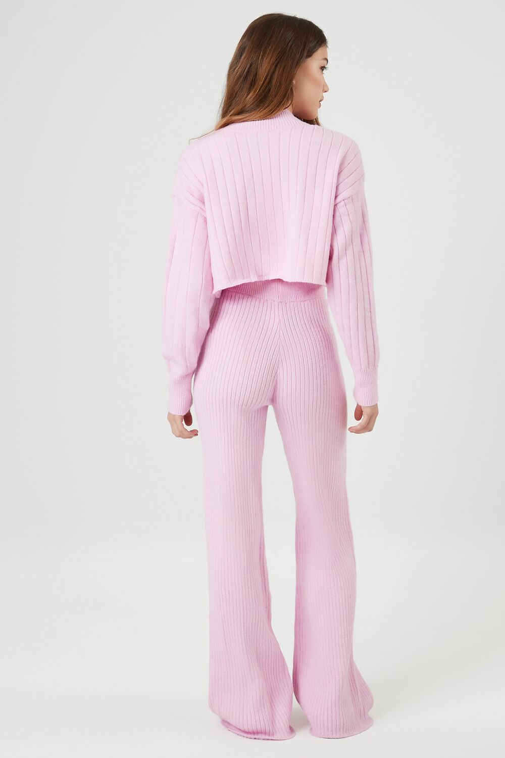 Sweater-Knit Cardigan & Pants Set