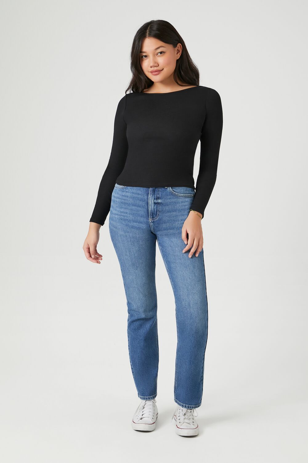 High-Rise Straight-Leg Jeans