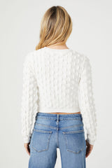 Textured Cropped Sweater