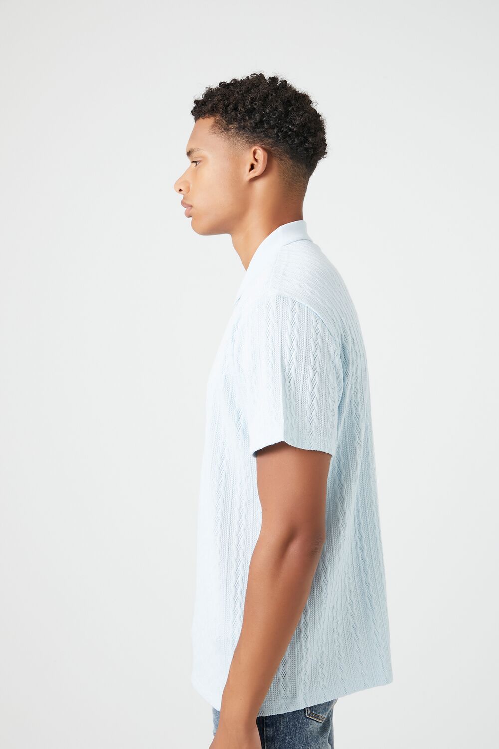 Textured Short-Sleeve Polo Shirt