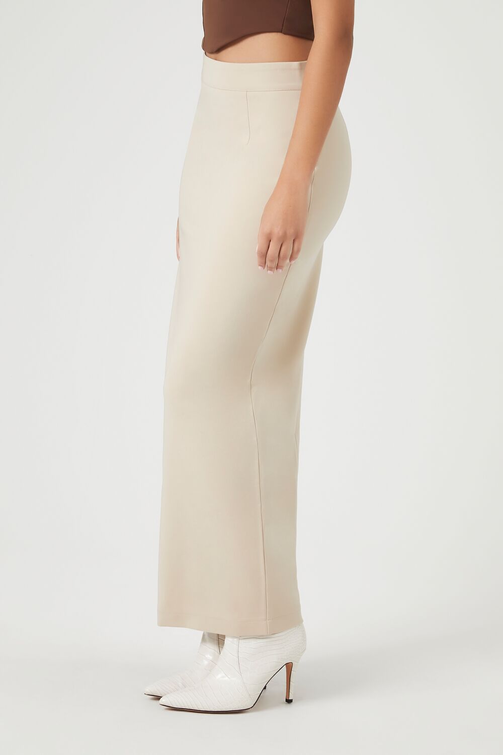 Chiffon Maxi Column Skirt