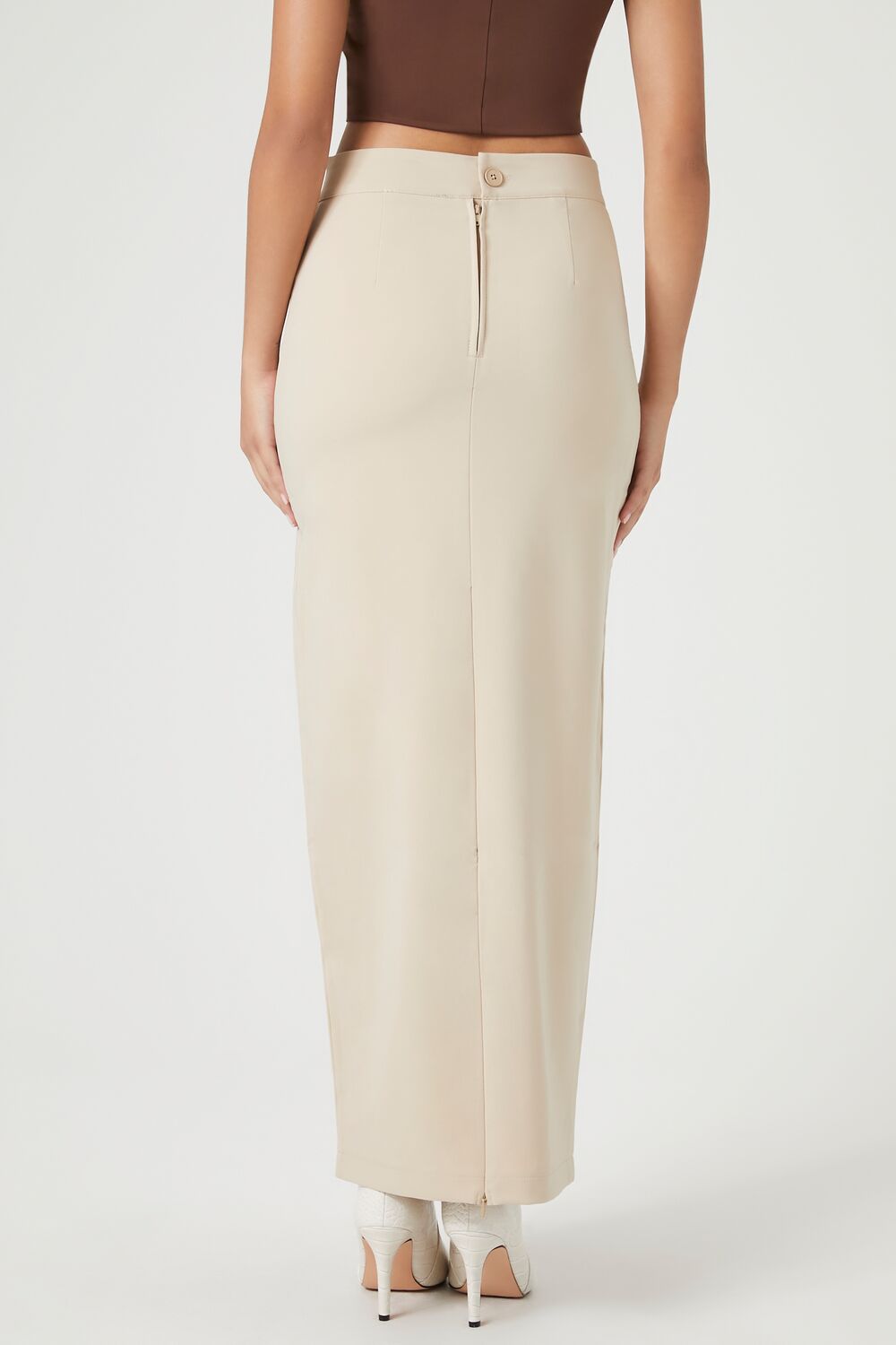 Chiffon Maxi Column Skirt
