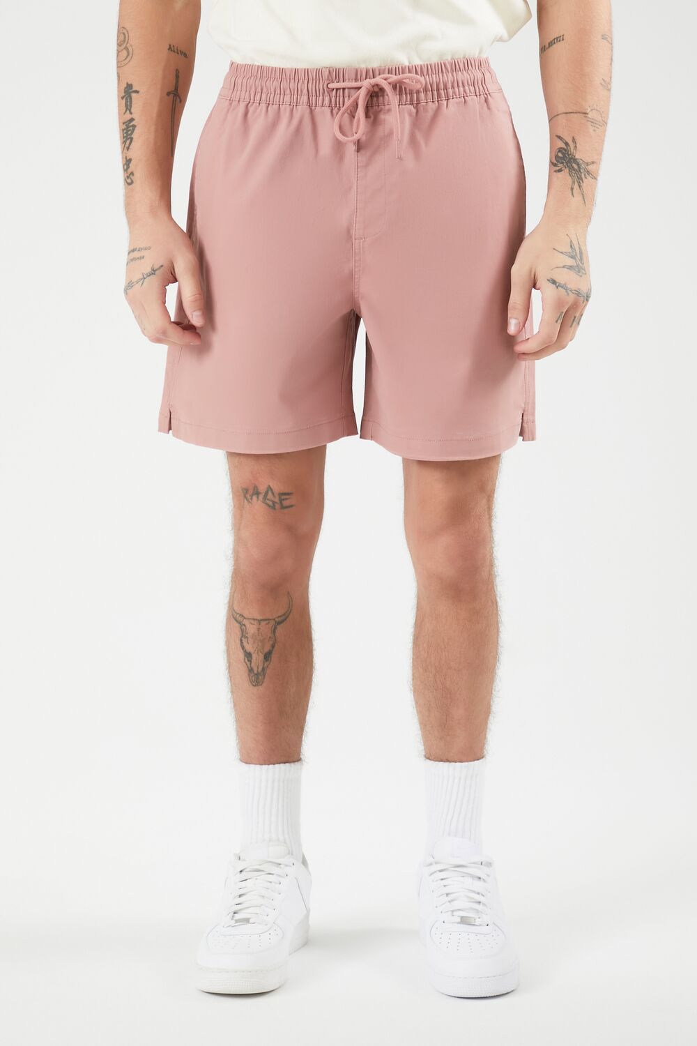 Vented-Hem Drawstring Shorts