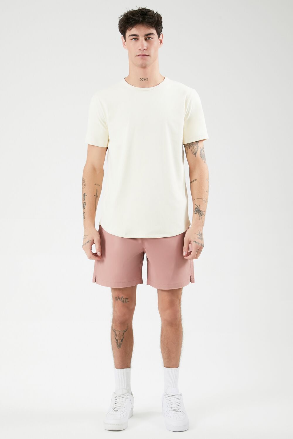 Vented-Hem Drawstring Shorts