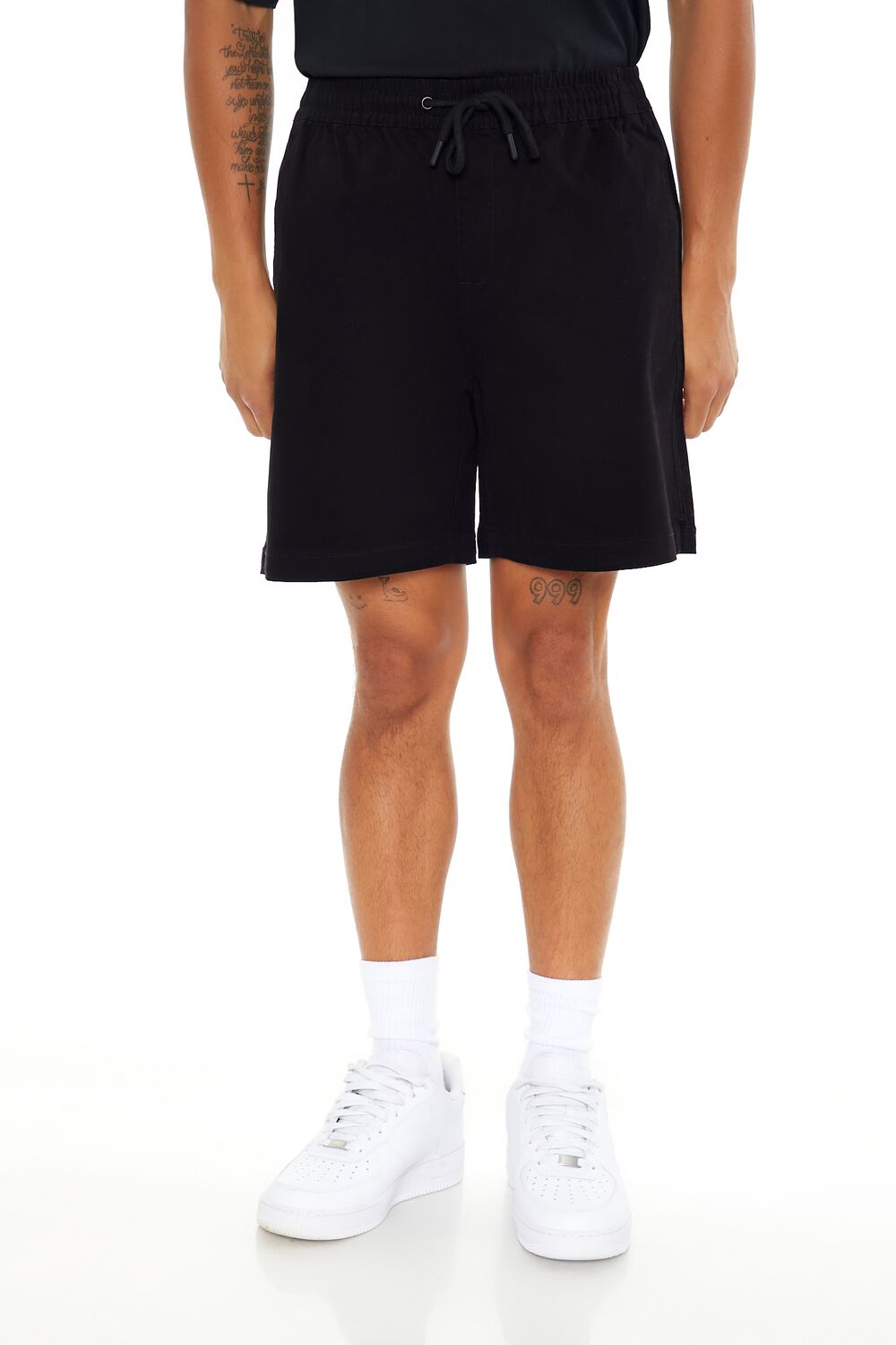 Vented-Hem Drawstring Shorts